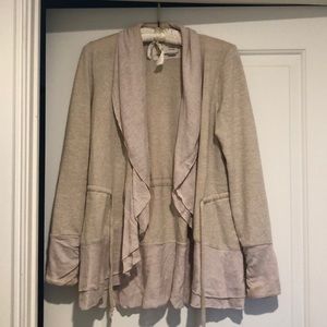 Anthropologie Cream drape cardigan